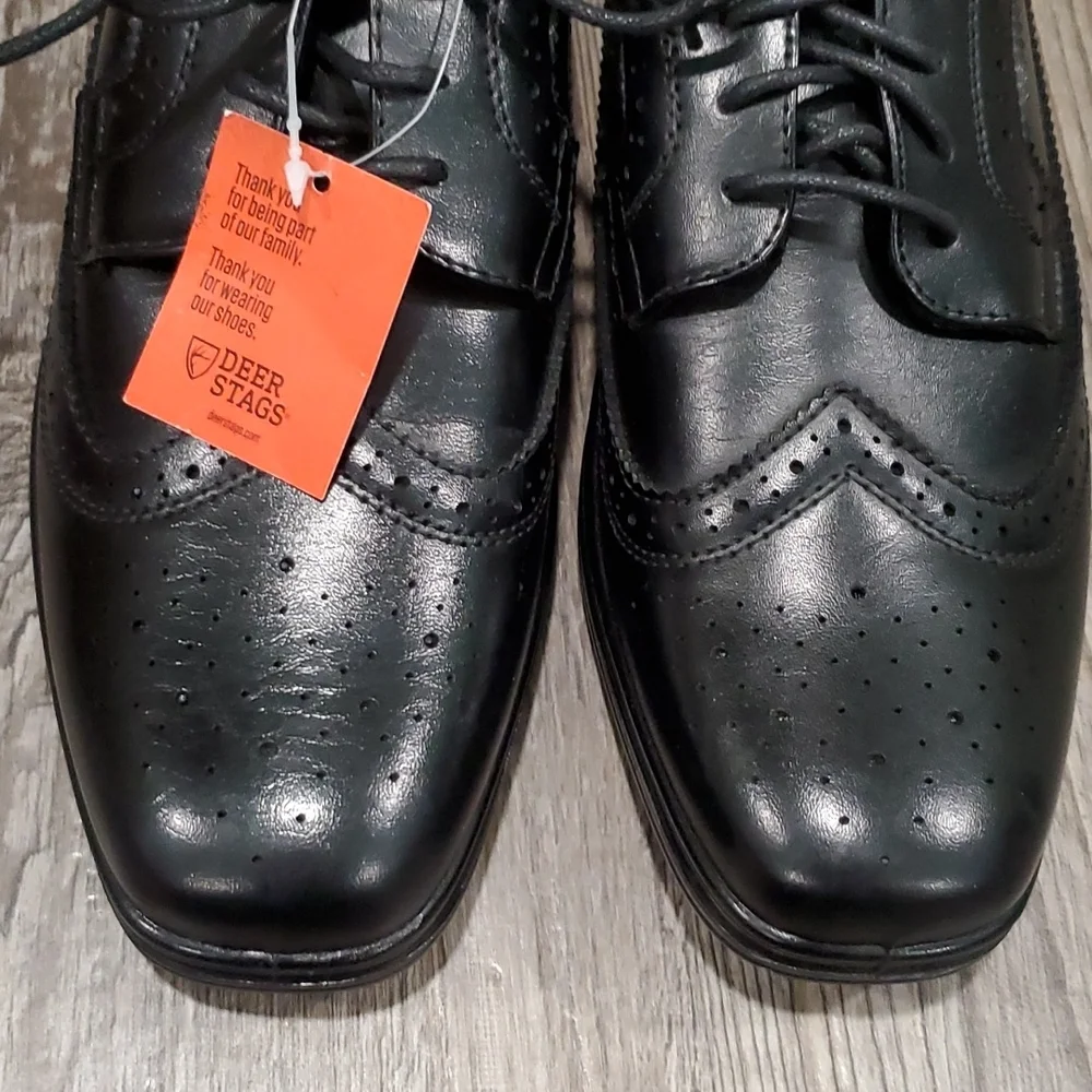 Deer Stags Tribute Wing Tip Comfort Oxford Dress Shoes Size 5.5